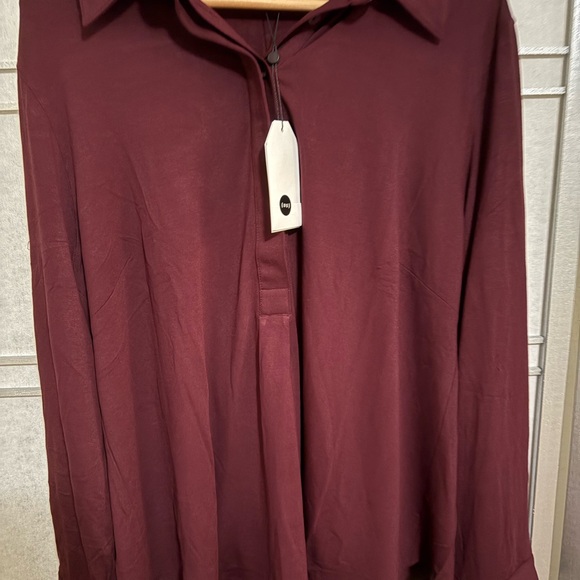 Universal Standard Elbe Popover Liquid Jersey Shirt - Picture 4 of 8